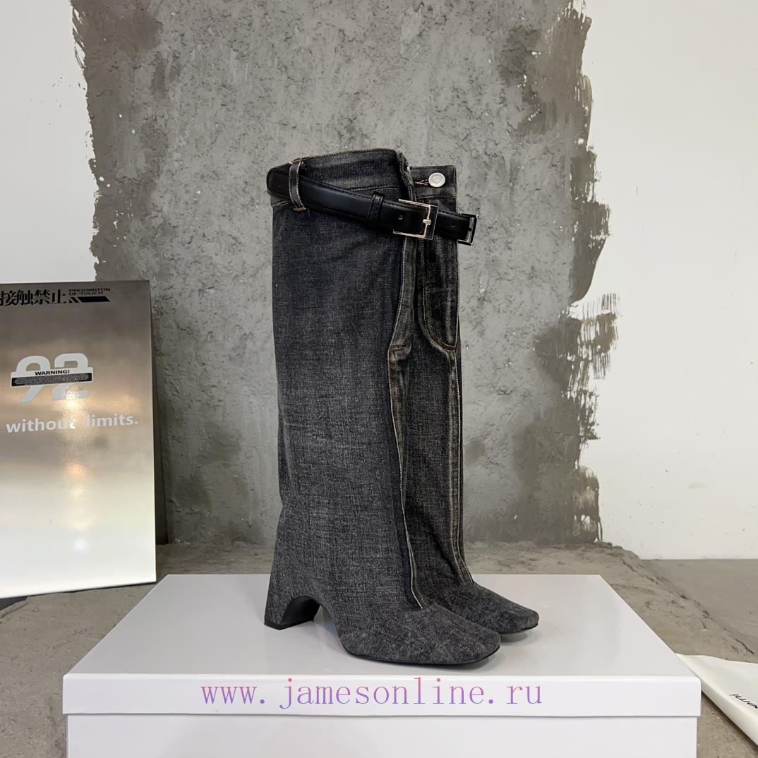 Coperni 23ss autumn and winter new horn boots with a unique heel design combined with a smalzpmfm2kq - Image 6