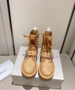 Jimmy Coo military boots with cowhide surface, sheep tendon surface, rubber wear-resistant aqjem6kio