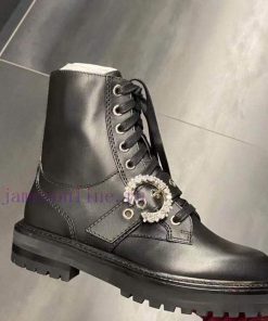 Jimmy Coo military boots with cowhide surface, sheep tendon surface, rubber wear-resistant aox6lpmyp
