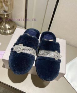 Jimmy Chou's new product, rhinestone rabbit hair flat ballet shoes and slippers, is a timele4vmpbko5