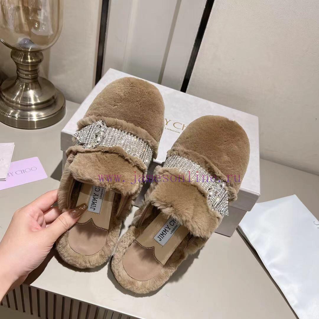 Jimmyhoo's new product, flat ballet shoes with rhinestone rabbit hair, is a timeless classicmvpu3zbd