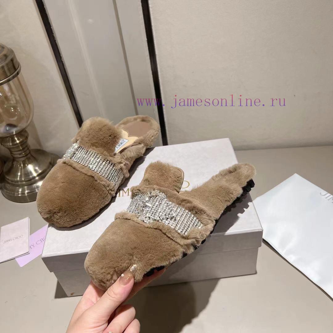 Jimmyhoo's new product, flat ballet shoes with rhinestone rabbit hair, is a timeless classicmvpu3zbd - Image 3