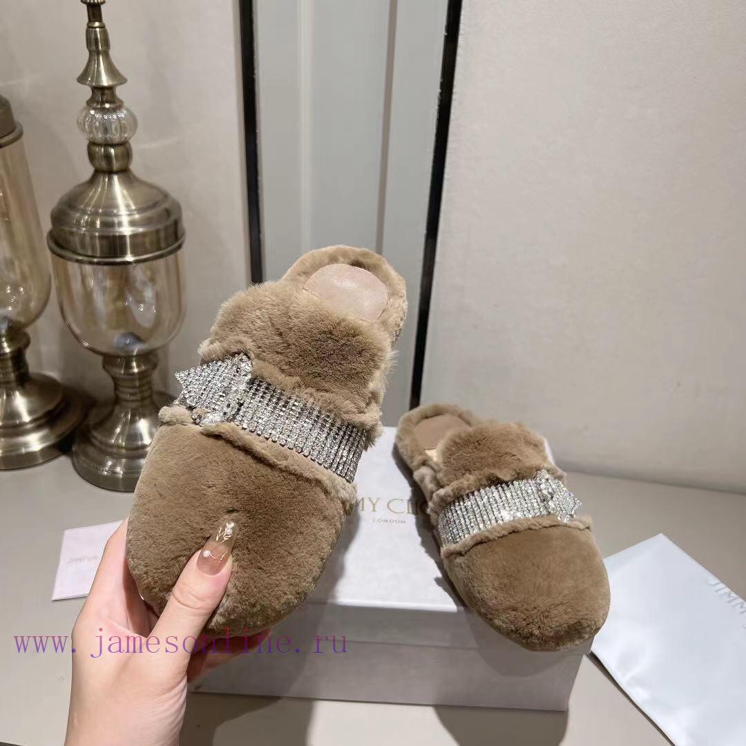 Jimmyhoo's new product, flat ballet shoes with rhinestone rabbit hair, is a timeless classicmvpu3zbd - Image 4