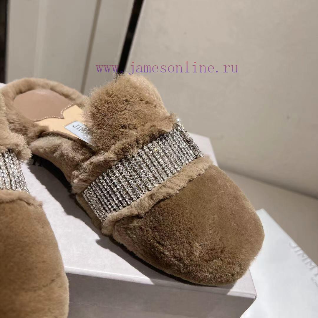 Jimmyhoo's new product, flat ballet shoes with rhinestone rabbit hair, is a timeless classicmvpu3zbd - Image 9