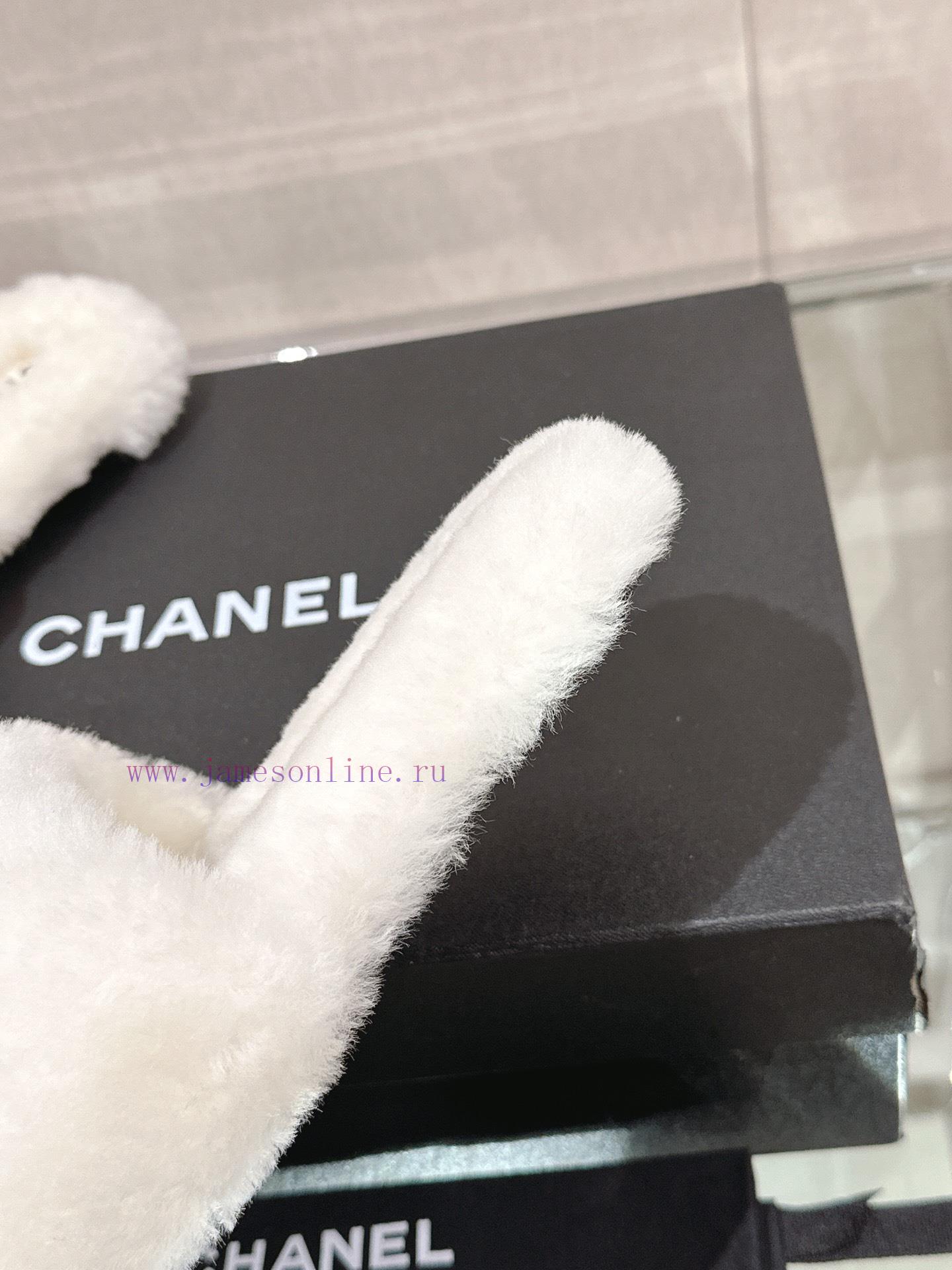 -Chanel 23Ss Autumn/Winter New Chanel Embroidered Logo Hairy One Word SlippersHow important 56hwhkcv - Image 9