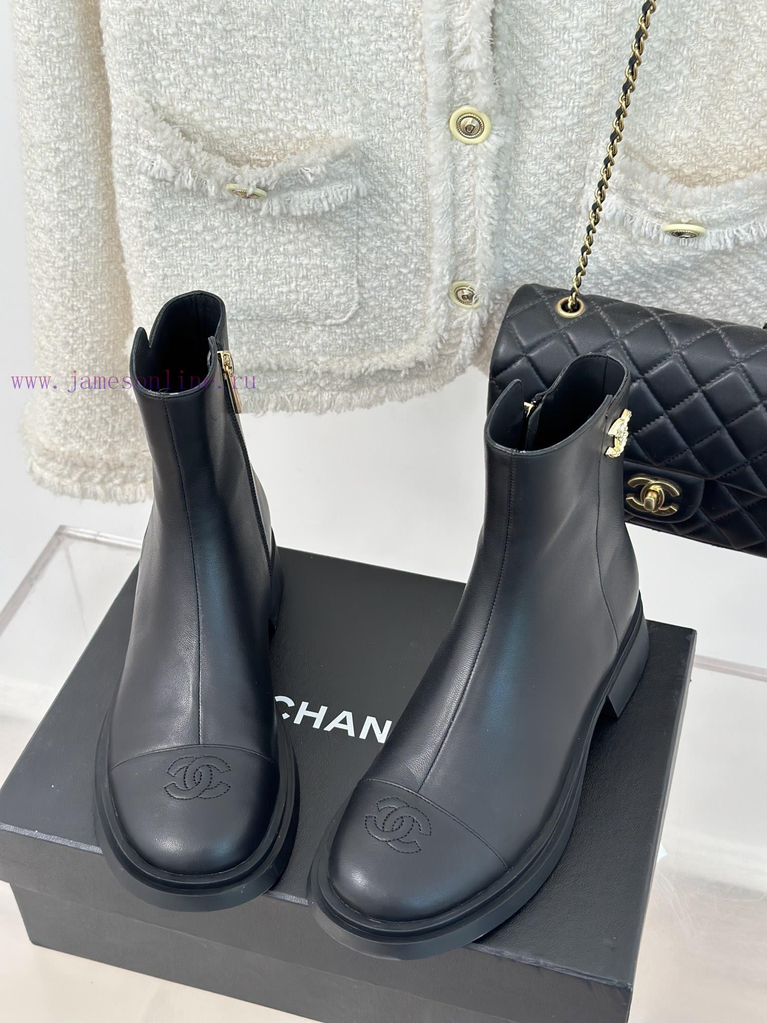 Chanel | Chanel 23c New ProductDouble C-side zipper short boot seriesThe shoe upper is made x4v4bxsd - Image 7