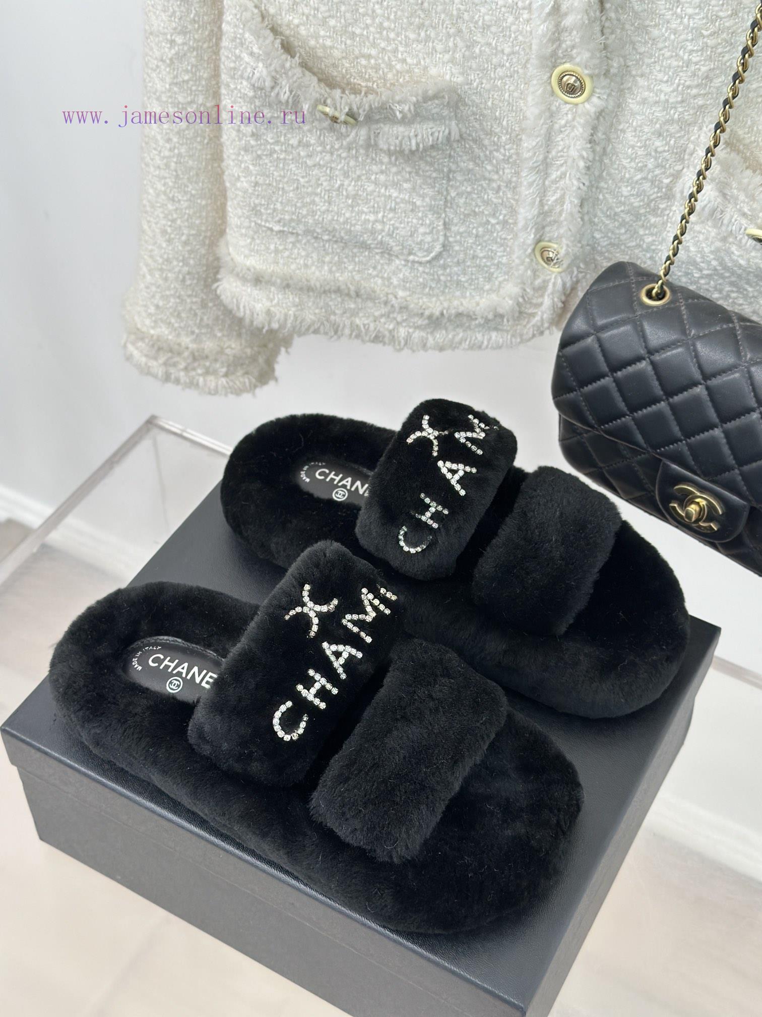 Chanel | Chanel Classic Letter Hairy SlippersThe "First to Wear" series of walking sheep witnsmajta8 - Image 4