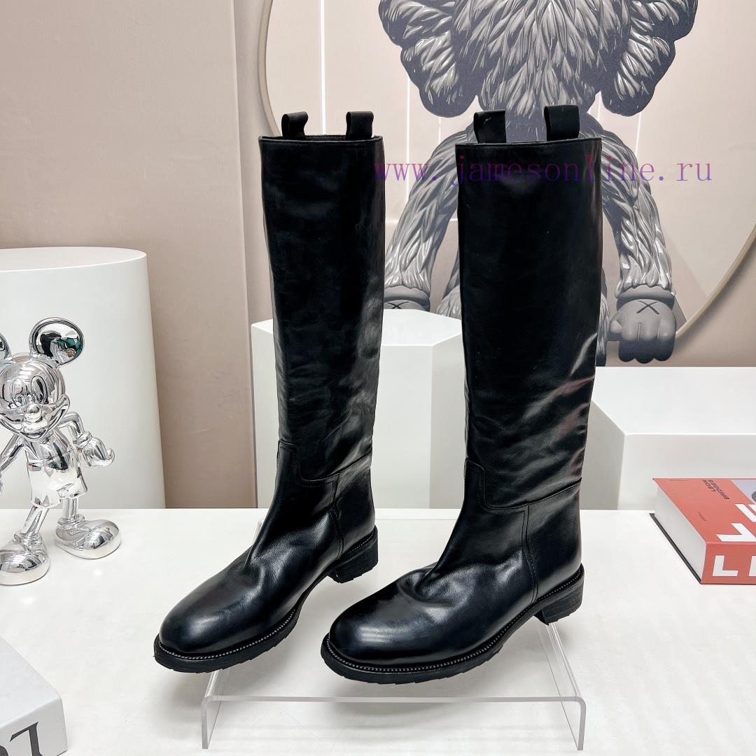 Top tierMarsell 2023 vs Autumn/Winter Fold Boots CollectionRound toe retro high bootsThis boplsfhl1m - Image 4