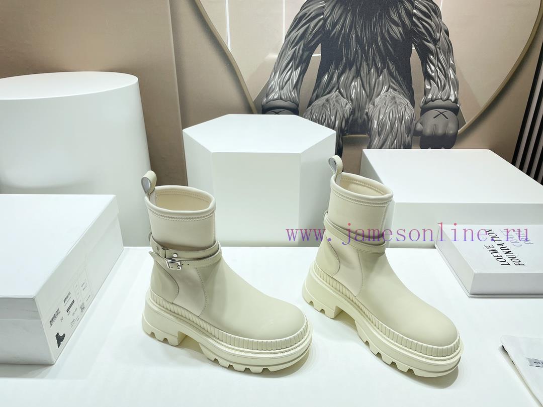 Top tierTHE ROW2023 vs Autumn/Winter Latest Explosive Sponge Cake Thick Bottom Martin Boot Smjxwfen3 - Image 3