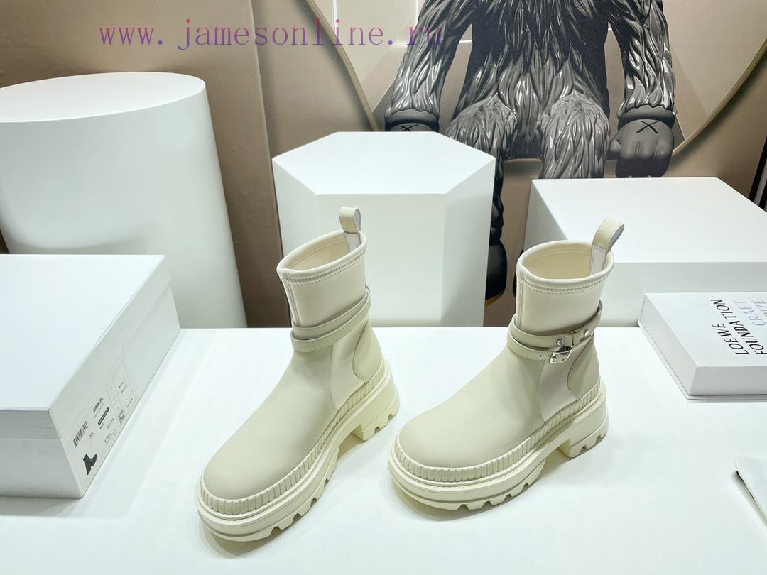 Top tierTHE ROW2023 vs Autumn/Winter Latest Explosive Sponge Cake Thick Bottom Martin Boot Smjxwfen3 - Image 4