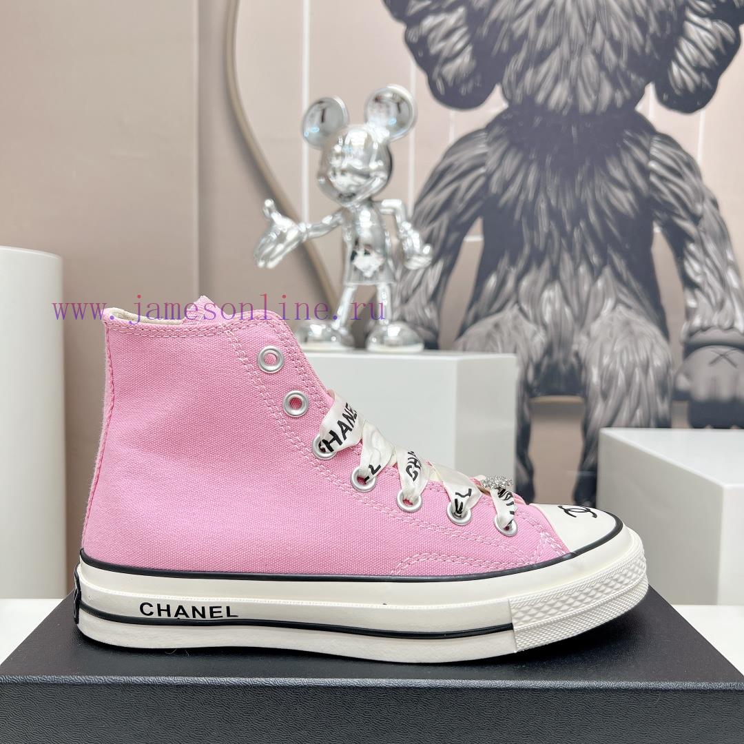 Top tierChanel C Home 2023 vs Spring/Summer Hot Canvas Leisure SeriesThick soled letter canvcup2ksbe - Image 6