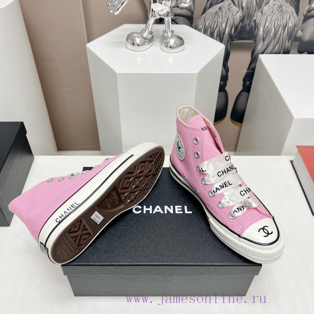 Top tierChanel C Home 2023 vs Spring/Summer Hot Canvas Leisure SeriesThick soled letter canvcup2ksbe - Image 10