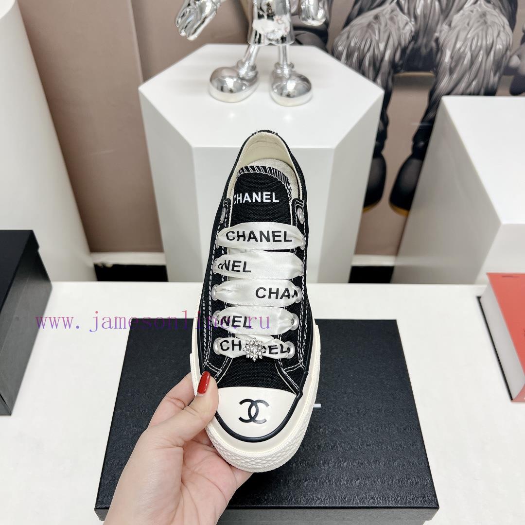Top tierChanel C Home 2023 vs Spring/Summer Hot Canvas Leisure SeriesThick soled letter canvpzzj4oye - Image 7
