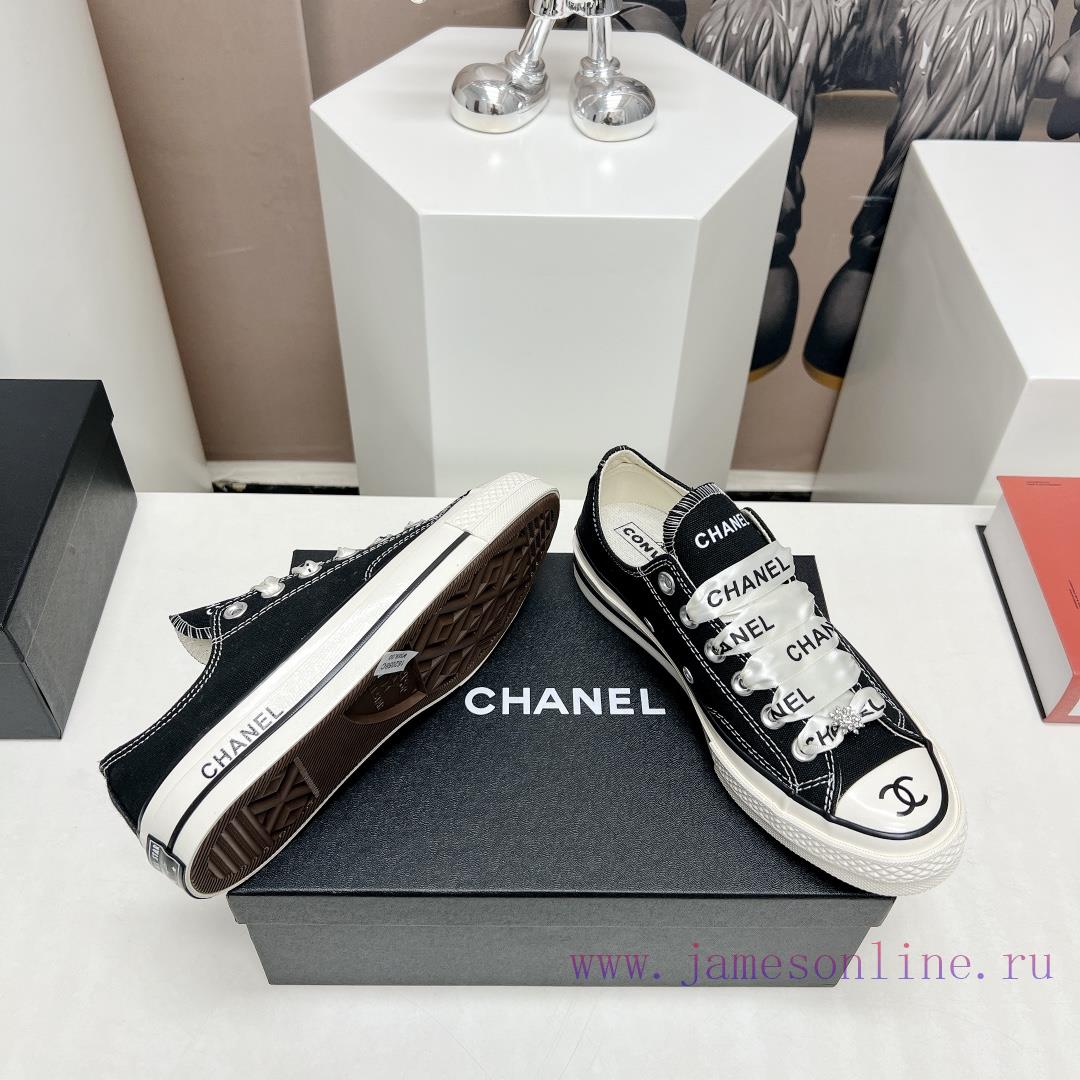 Top tierChanel C Home 2023 vs Spring/Summer Hot Canvas Leisure SeriesThick soled letter canvpzzj4oye - Image 10