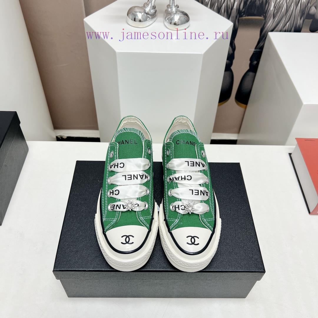 Top tierChanel C Home 2023 vs Spring/Summer Hot Canvas Leisure SeriesThick soled letter canv2lqgq9j2 - Image 2