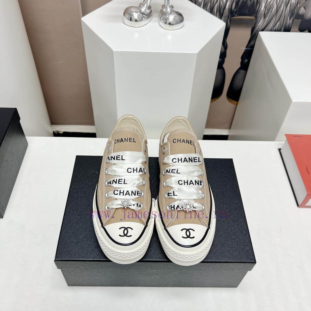 Top tierChanel C Home 2023 vs Spring/Summer Hot Canvas Leisure SeriesThick soled letter canvscu799av