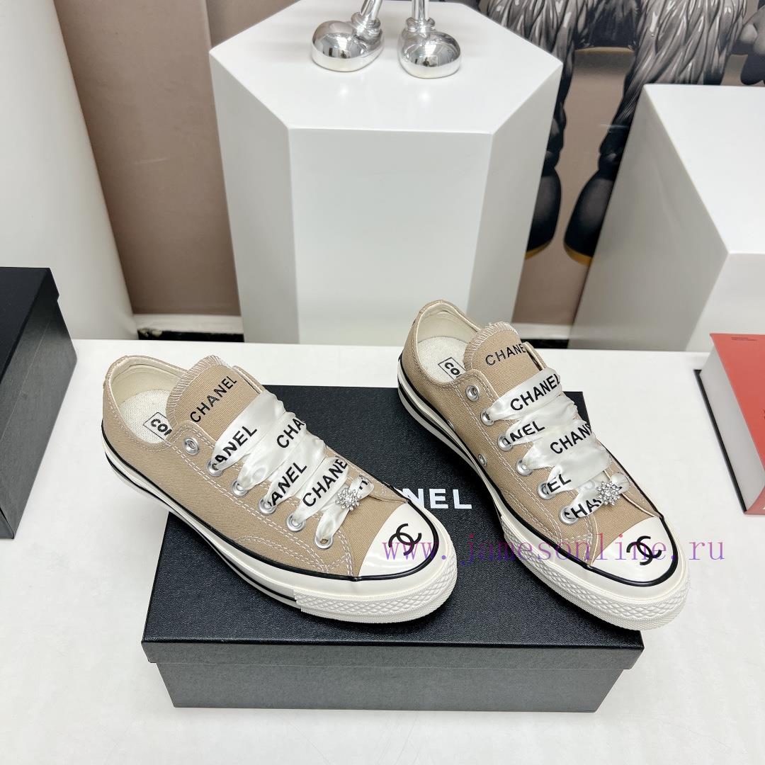 Top tierChanel C Home 2023 vs Spring/Summer Hot Canvas Leisure SeriesThick soled letter canvscu799av - Image 3