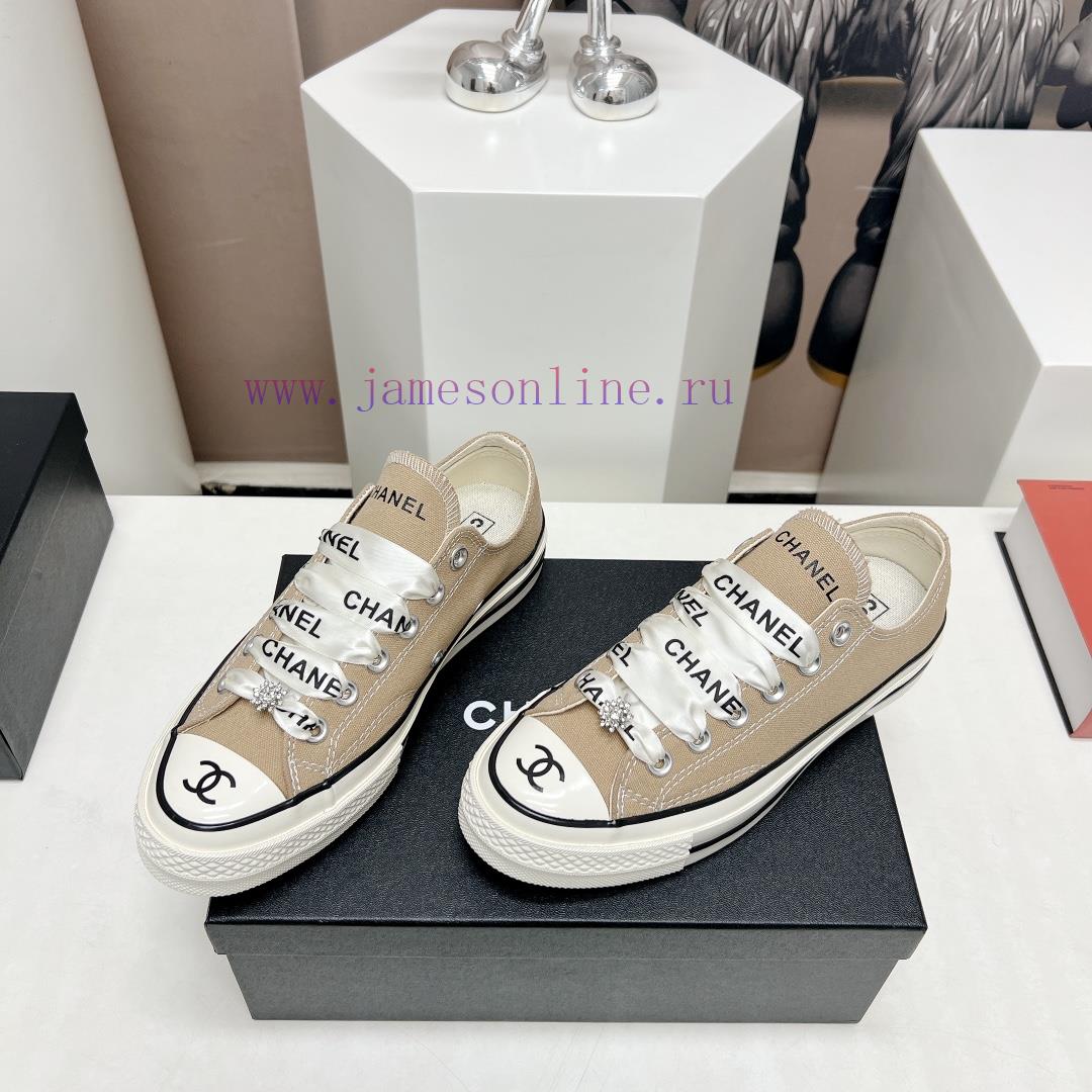 Top tierChanel C Home 2023 vs Spring/Summer Hot Canvas Leisure SeriesThick soled letter canvscu799av - Image 4