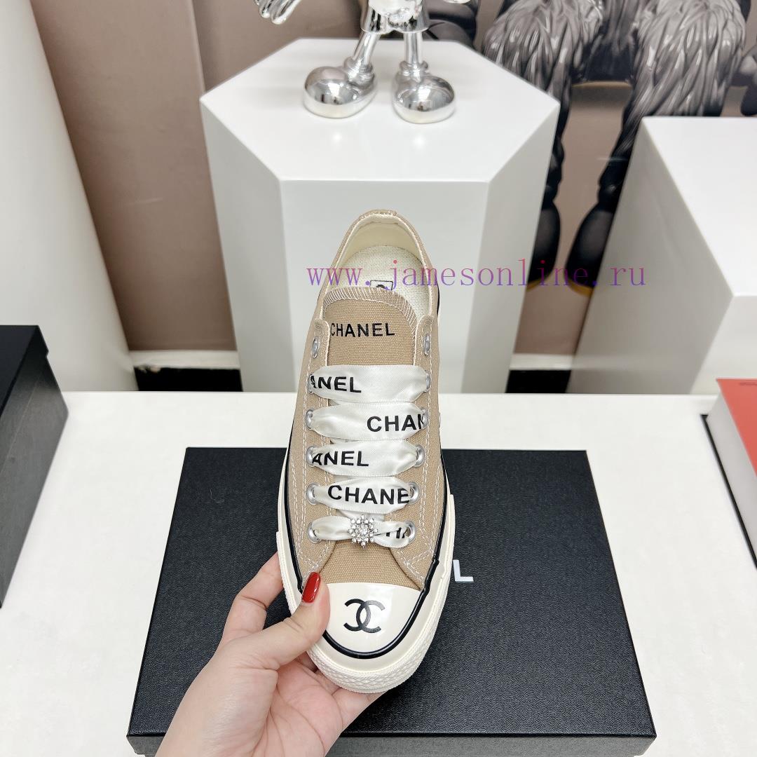Top tierChanel C Home 2023 vs Spring/Summer Hot Canvas Leisure SeriesThick soled letter canvscu799av - Image 7