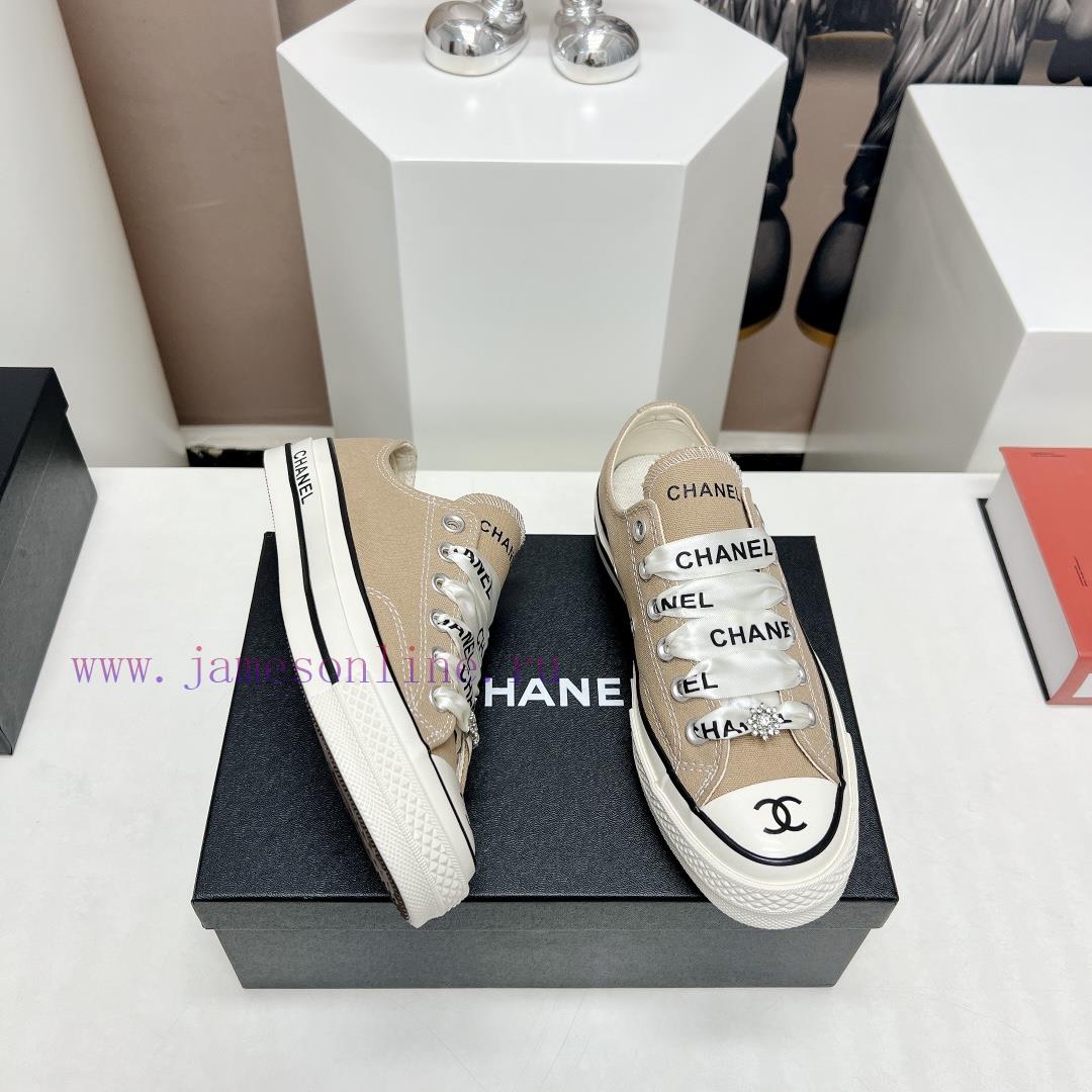Top tierChanel C Home 2023 vs Spring/Summer Hot Canvas Leisure SeriesThick soled letter canvscu799av - Image 9