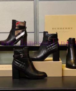 Burberry BURBERRY equestrian inspiration and ankle boots, selected smooth leather material, q879p7dr