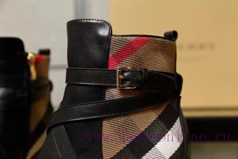 Burberry BURBERRY equestrian inspiration and ankle boots, selected smooth leather material, q879p7dr - Image 3