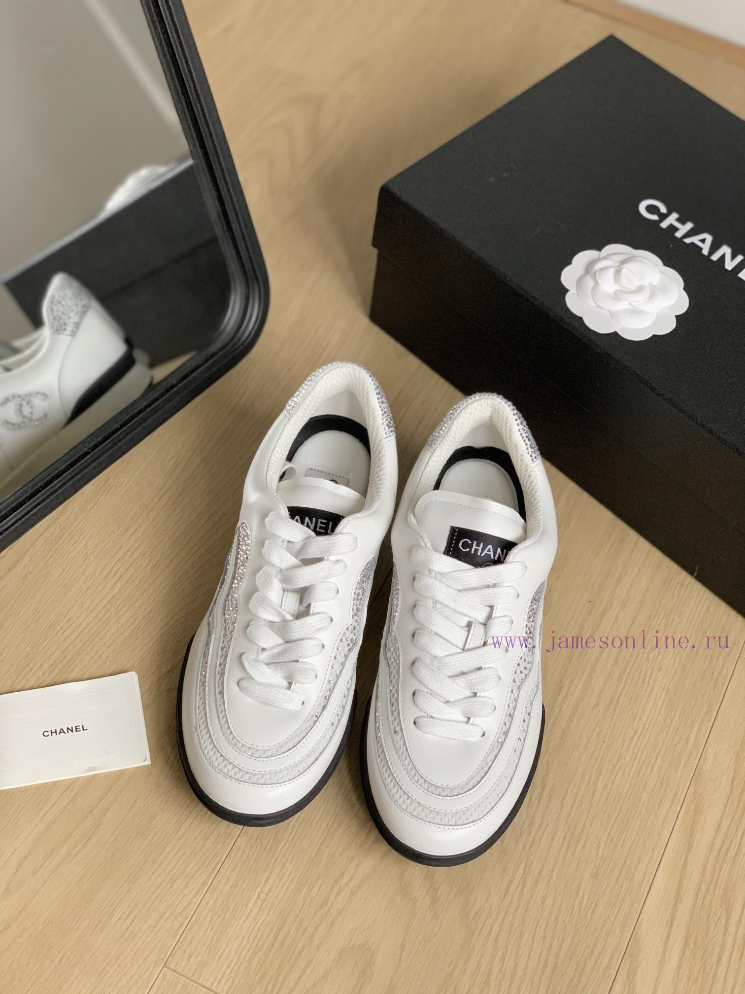 Chanel 23B new double C rhinestone sneakersOriginal leather upper, original rhinestone hot scij1vlbf - Image 2