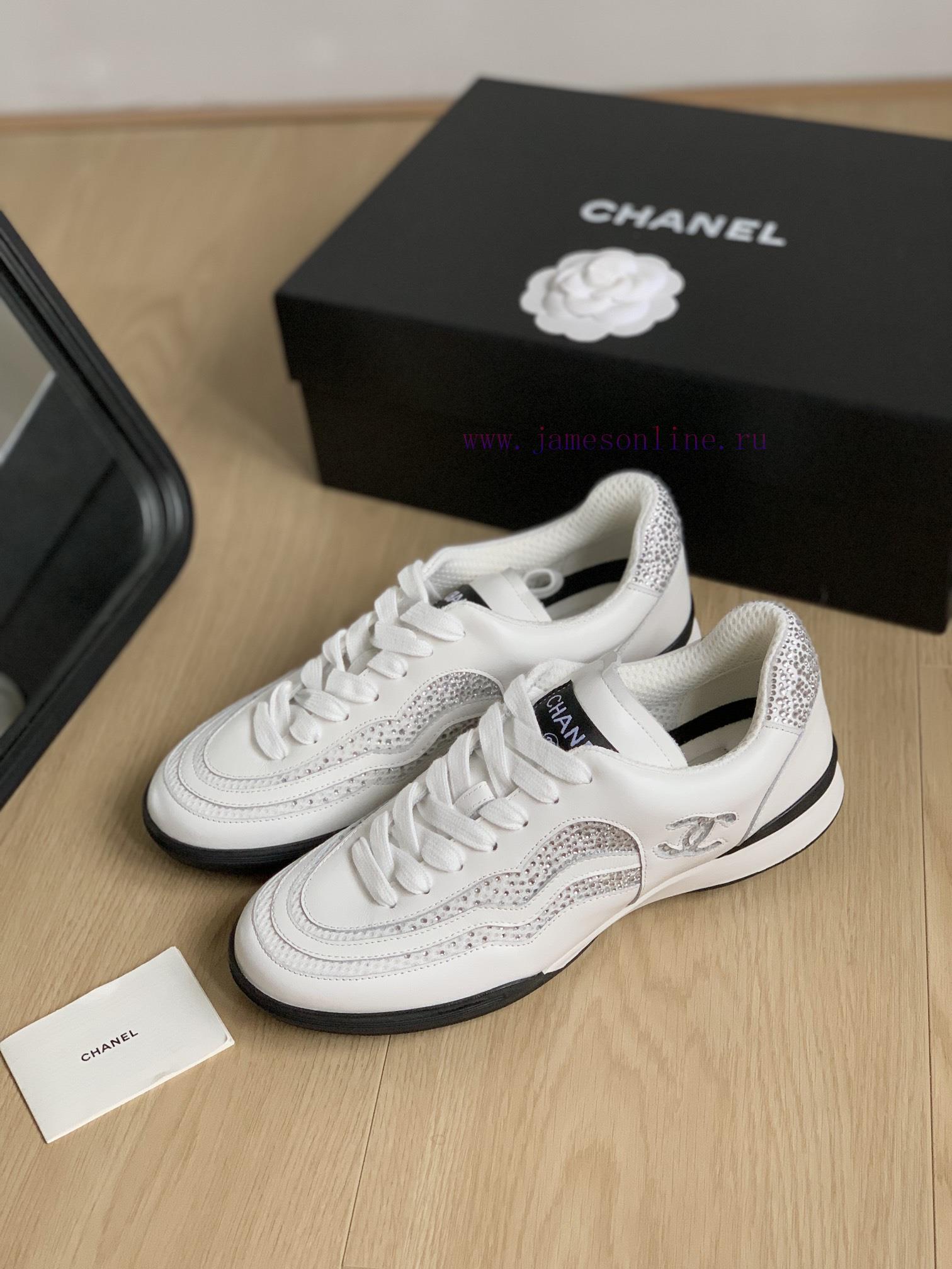 Chanel 23B new double C rhinestone sneakersOriginal leather upper, original rhinestone hot scij1vlbf - Image 3