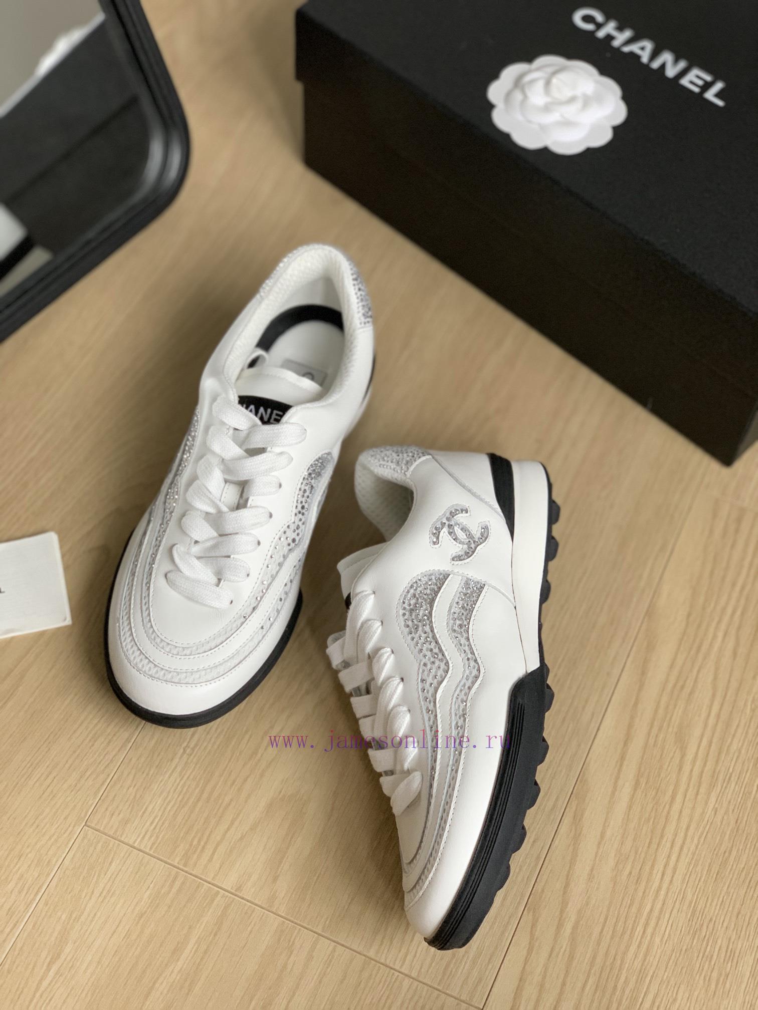 Chanel 23B new double C rhinestone sneakersOriginal leather upper, original rhinestone hot scij1vlbf - Image 5