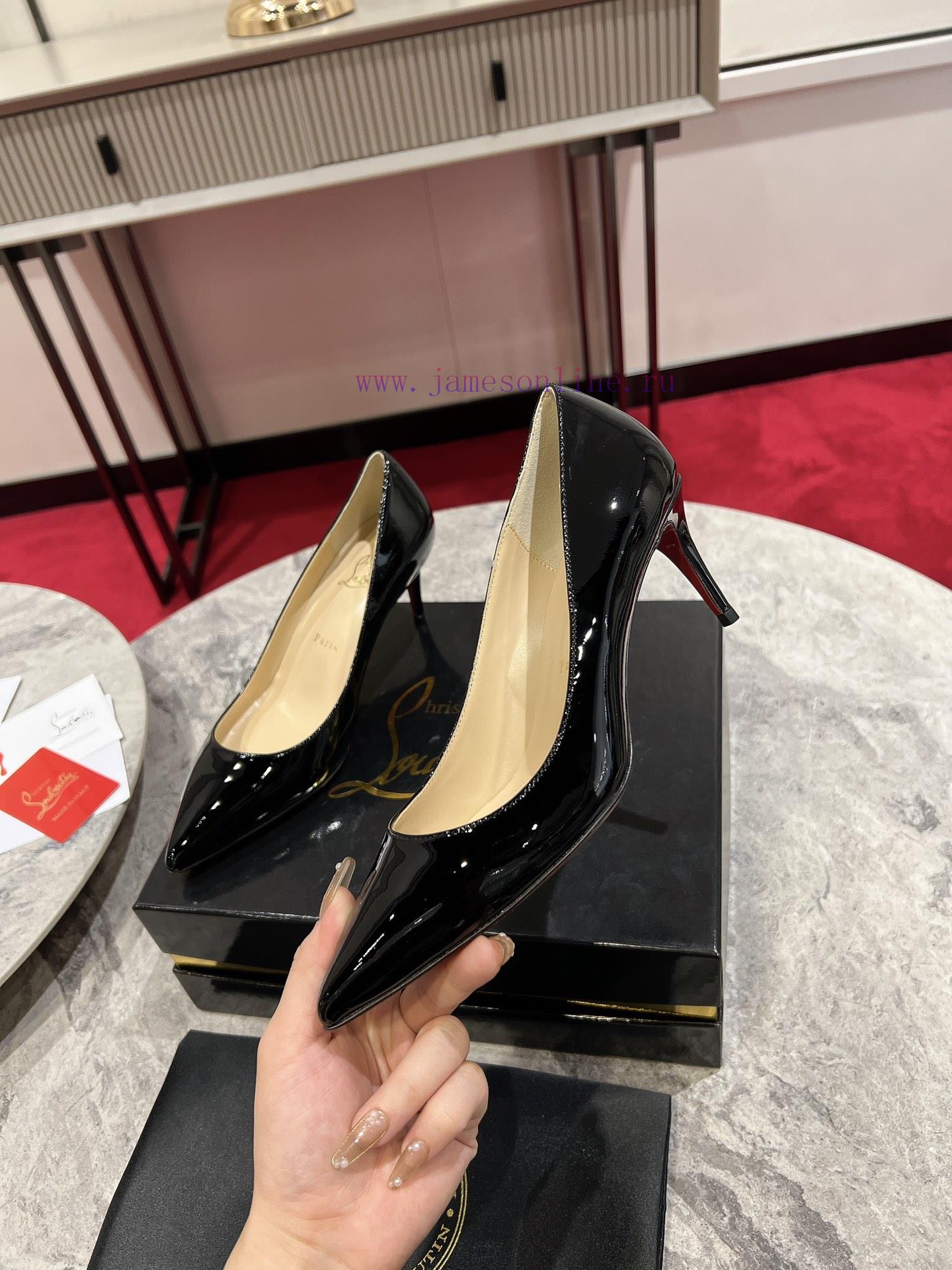 Classic patent leather single shoe style ︎ ️Classic KATE series 10cm high heels, glossy pateib6l19r8 - Image 5