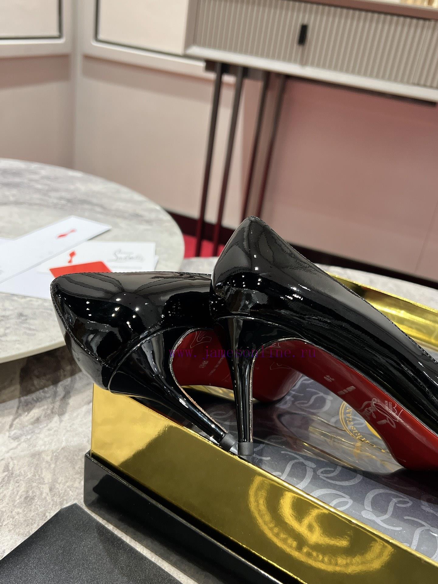 Classic patent leather single shoe style ︎ ️Classic KATE series 10cm high heels, glossy pateib6l19r8 - Image 10
