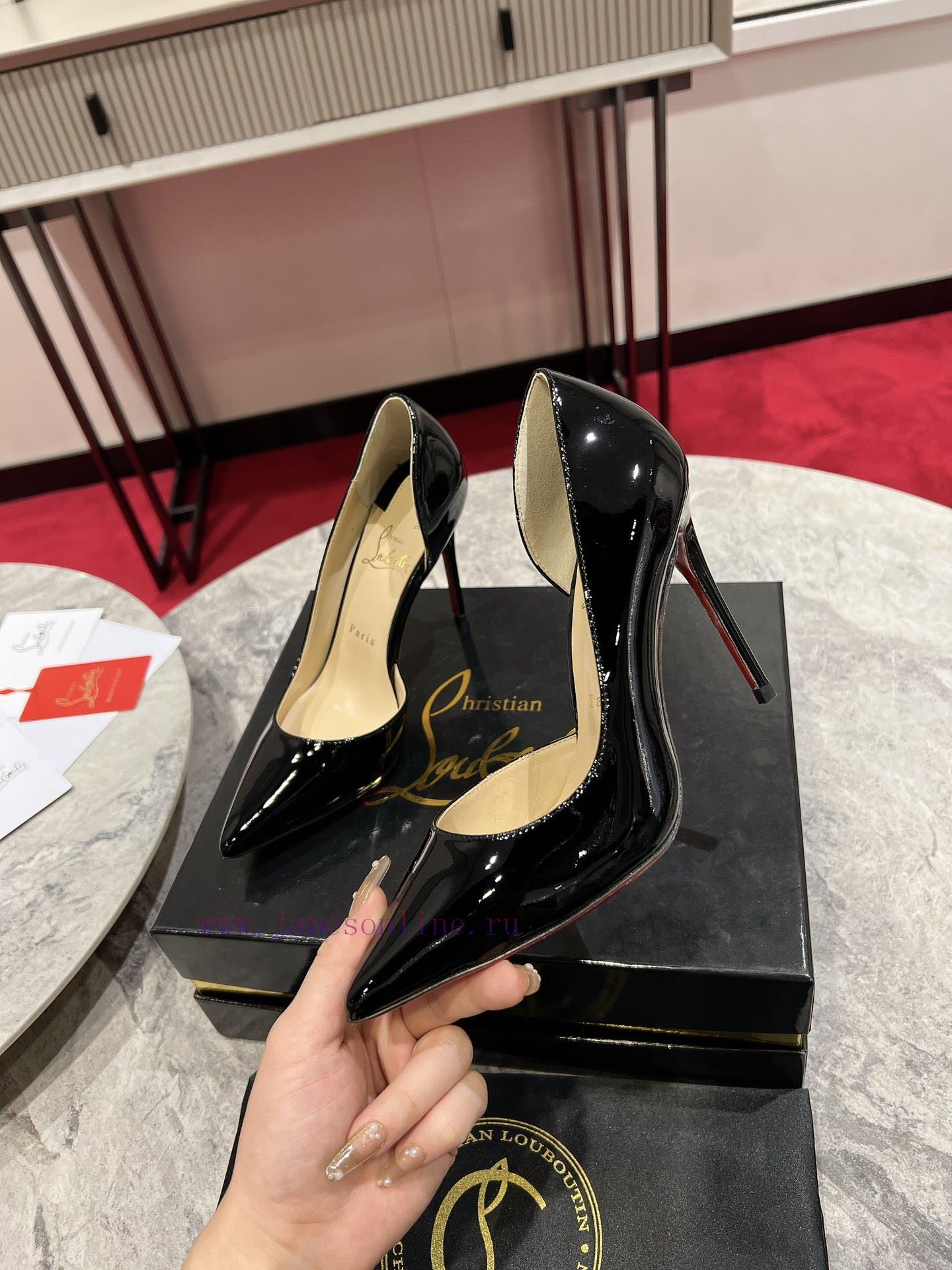 Classic Side Empty Single Shoes ∙ ꫛꫀ w ︎ ️Classic KATE series 10cm high heels, glossy patent4sbnm2w3 - Image 5