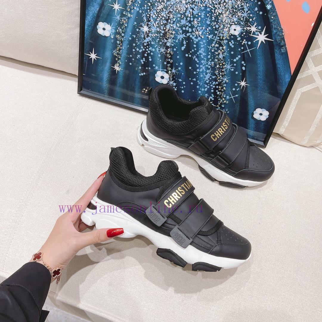 Dior Classic Series Leather Velcro Casual SneakersThis D-Wander sports shoe showcases a model4srdwc3 - Image 8