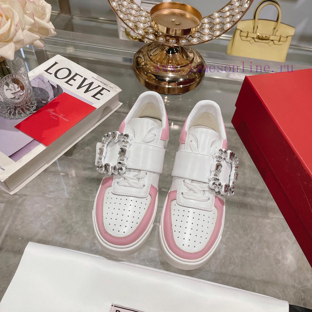 24 new styles of Zhou Dongyu~Tang Yan~Linda's dream shoes RV square button white shoes lightjpeavimf