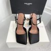 Amina Muaddi2024's new Charlotte series high heels have sharp edges and slanted square headsf3uclawn
