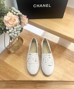 CHANEL 24ss New Double C Color blocked Cotton Twill Soft Woven Fisherman's Shoes ️Original d7rxb17jv