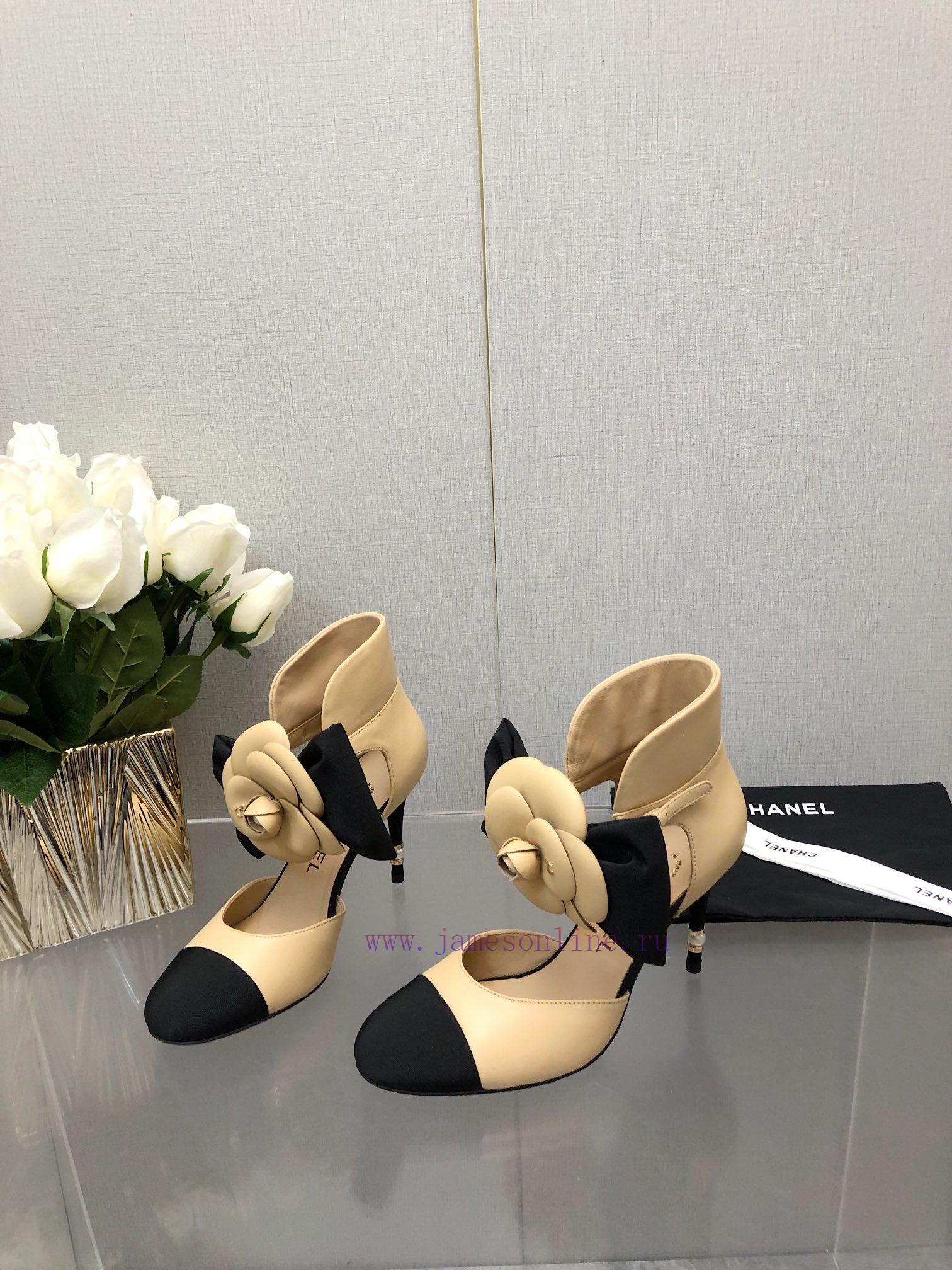 Top Grade Chanel Vintage Double C Bow High Heels Single Shoes -Chanel Grandma Chanel's super4vjsw2yj - Image 3