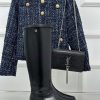 Toteme designer niche brand classic autumn and winter square head belt knight boots long booaucq0c5u