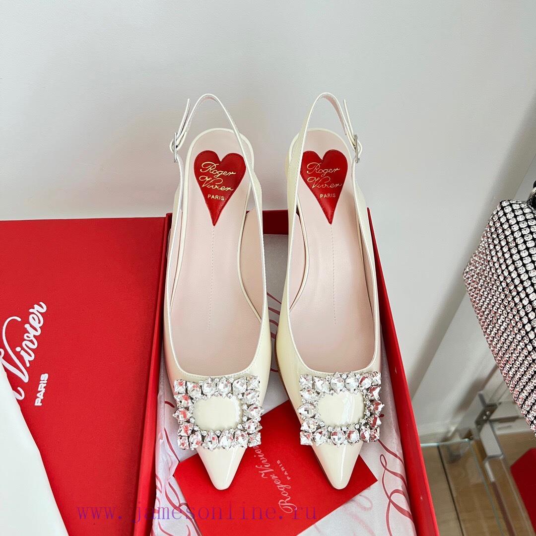 ️𝑹𝒐𝒈𝒆𝒓𝑽𝒊𝒗 * 𝒆𝒓 New Virgule diamond buckle comma heel with high heels | Top purchasing level-knh7u5qx - Image 5