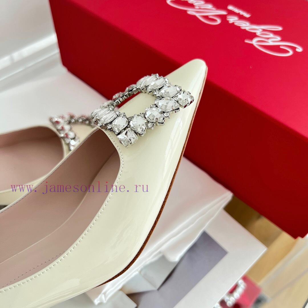 ️𝑹𝒐𝒈𝒆𝒓𝑽𝒊𝒗 * 𝒆𝒓 New Virgule diamond buckle comma heel with high heels | Top purchasing level-knh7u5qx - Image 9