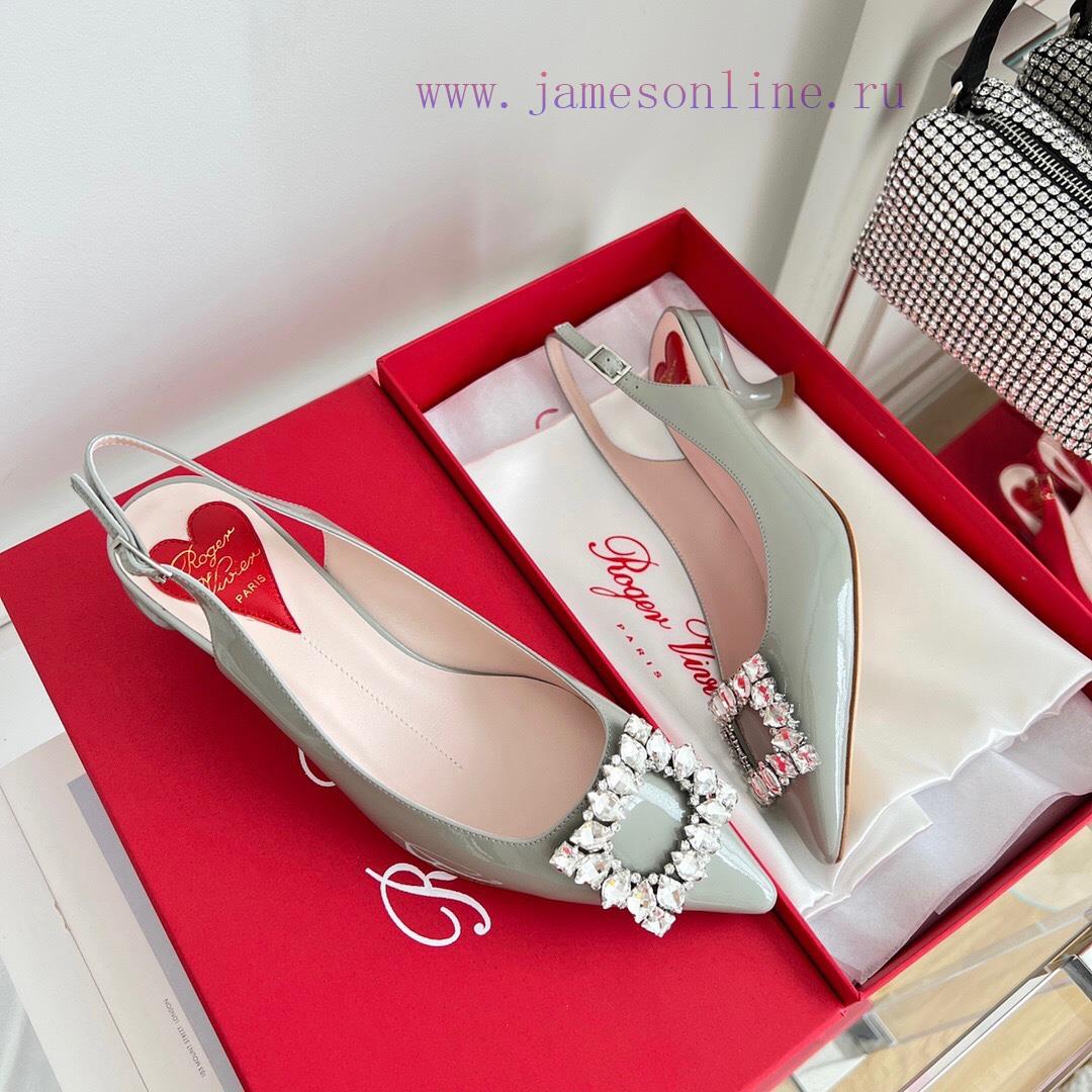 ️𝑹𝒐𝒈𝒆𝒓𝑽𝒊𝒗 * 𝒆𝒓 New Virgule diamond buckle comma heel with high heels | Top purchasing level-nka5rxiq - Image 4