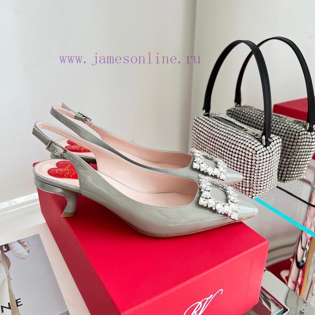 ️𝑹𝒐𝒈𝒆𝒓𝑽𝒊𝒗 * 𝒆𝒓 New Virgule diamond buckle comma heel with high heels | Top purchasing level-nka5rxiq - Image 6