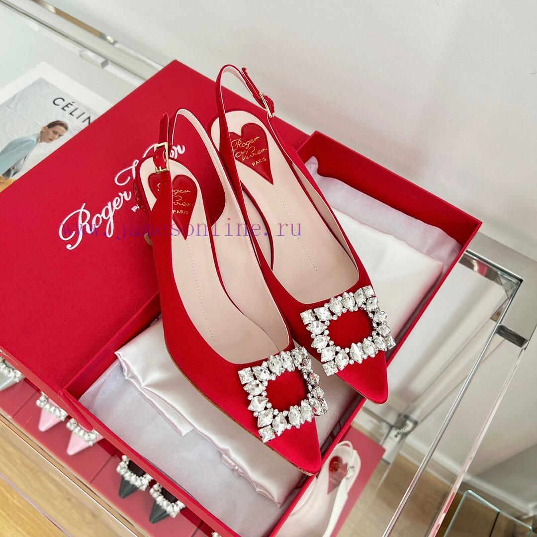 ️𝑹𝒐𝒈𝒆𝒓𝑽𝒊𝒗 * 𝒆𝒓 New Virgule diamond buckle comma heel with high heels | Top purchasing level-eoeu3nbp - Image 2