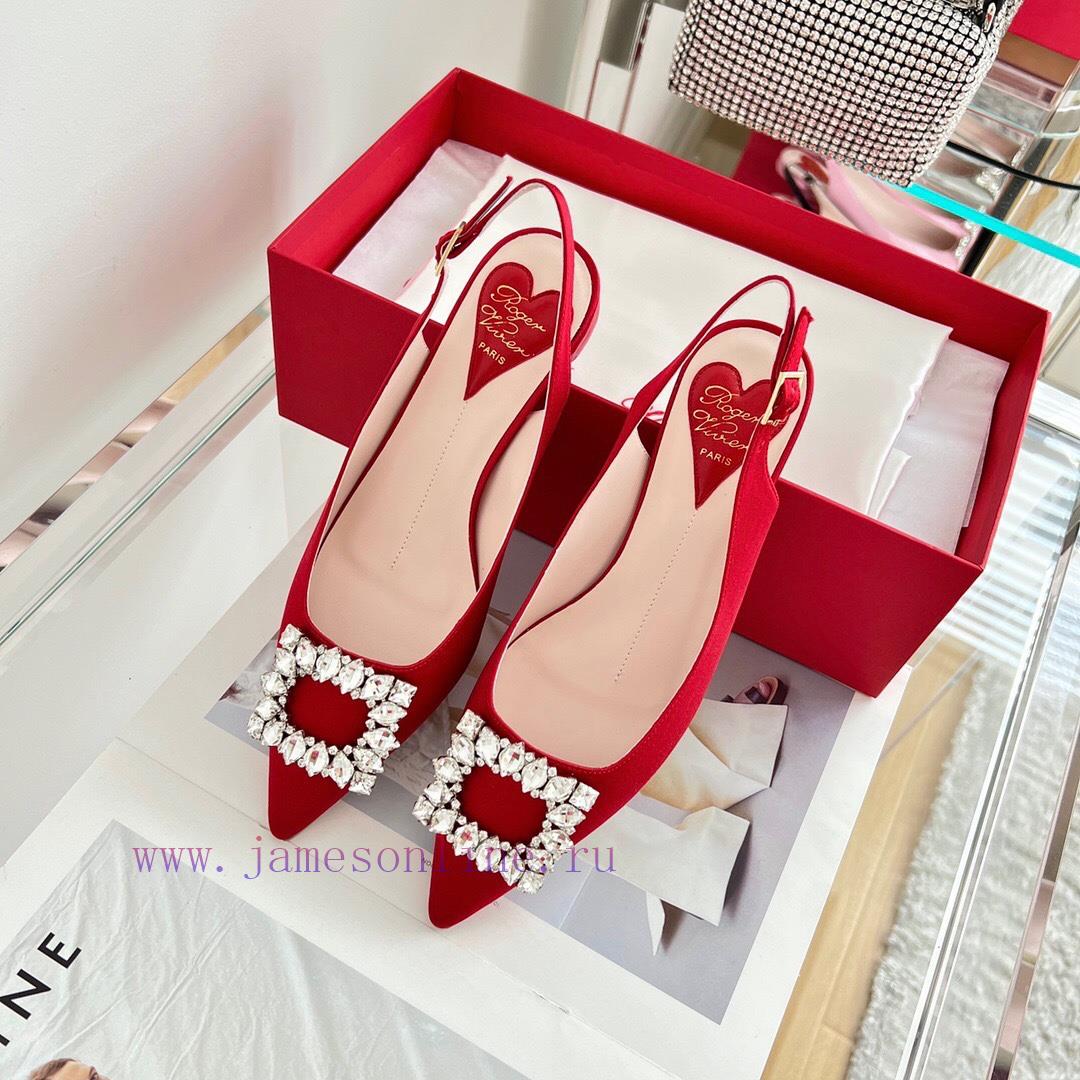️𝑹𝒐𝒈𝒆𝒓𝑽𝒊𝒗 * 𝒆𝒓 New Virgule diamond buckle comma heel with high heels | Top purchasing level-eoeu3nbp - Image 4