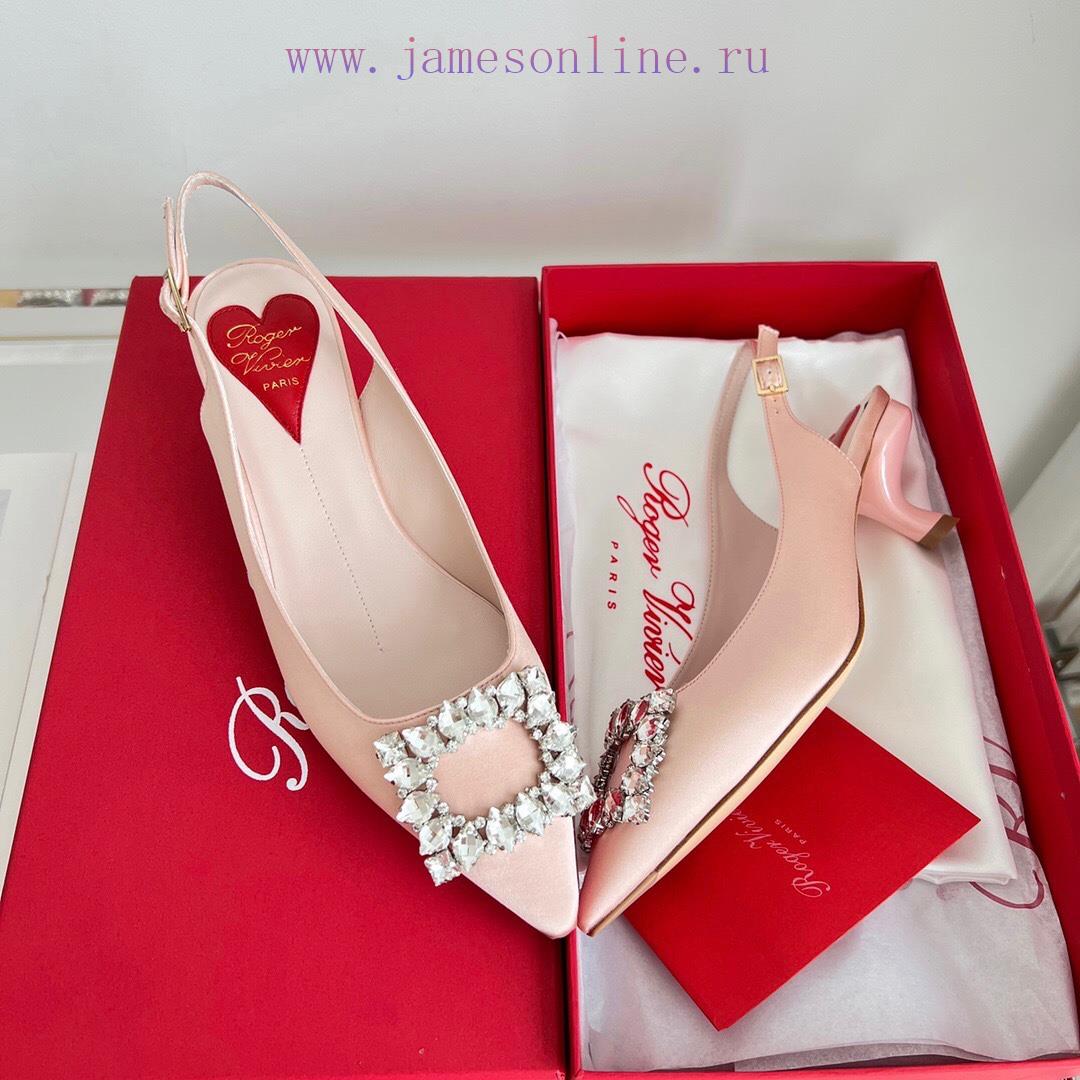 ️𝑹𝒐𝒈𝒆𝒓𝑽𝒊𝒗 * 𝒆𝒓 New Virgule diamond buckle comma heel with high heels | Top purchasing level-biq6ivql - Image 3