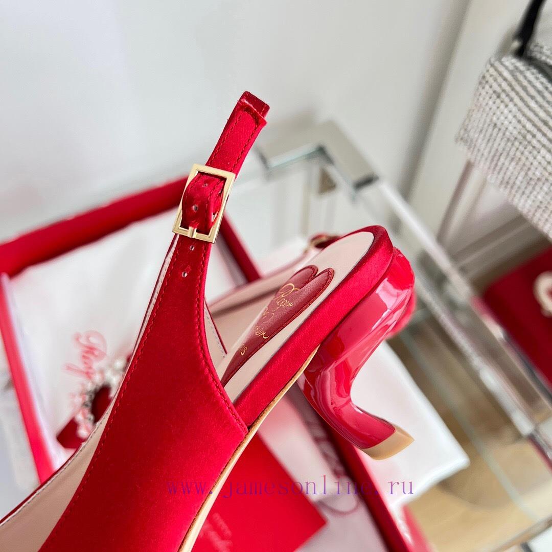 ️𝑹𝒐𝒈𝒆𝒓𝑽𝒊𝒗 * 𝒆𝒓 New Virgule diamond buckle comma heel with high heels | Top purchasing level-eoeu3nbp - Image 9