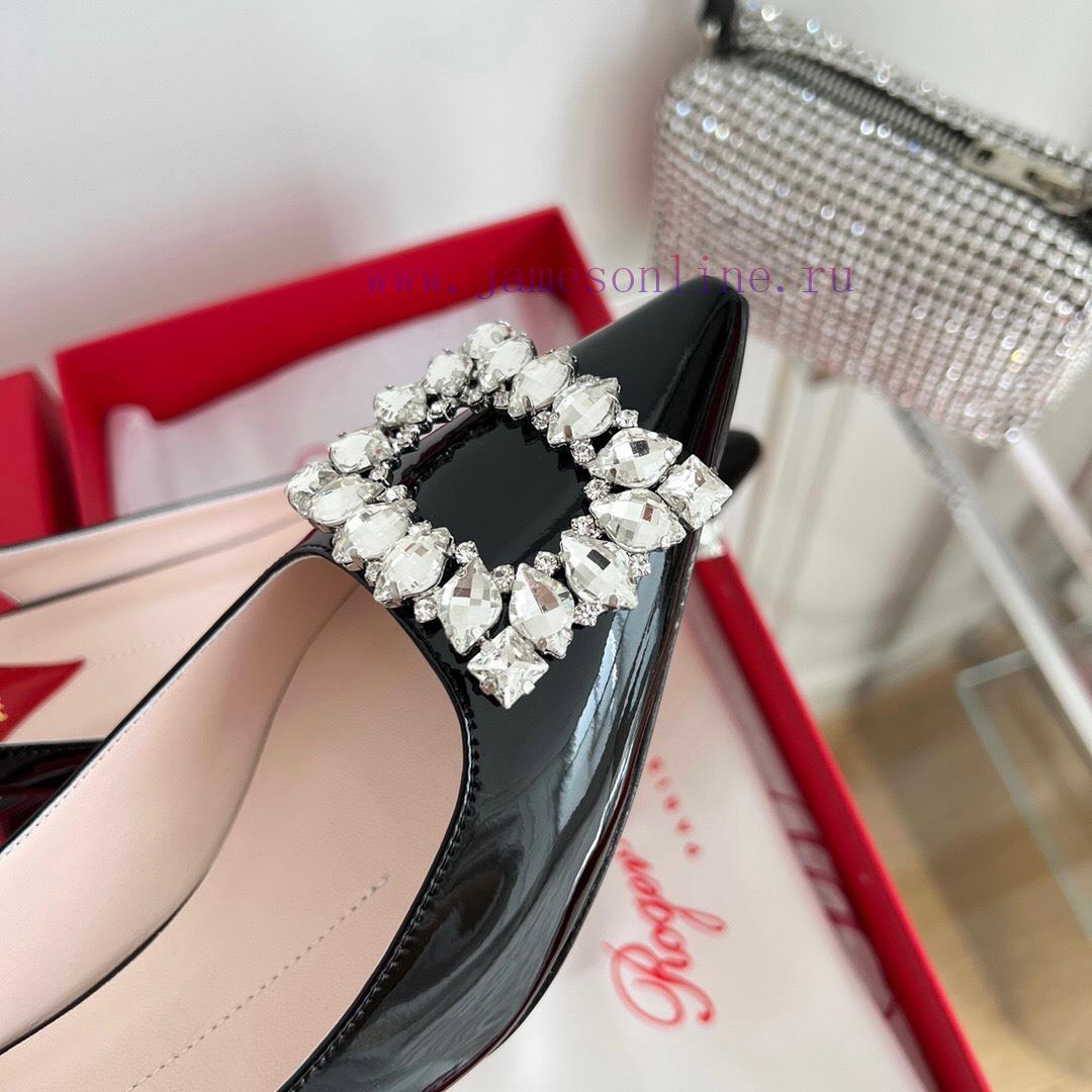 ️𝑹𝒐𝒈𝒆𝒓𝑽𝒊𝒗 * 𝒆𝒓 New Virgule diamond buckle comma heel with high heels | Top purchasing level-fjhafxqb - Image 9