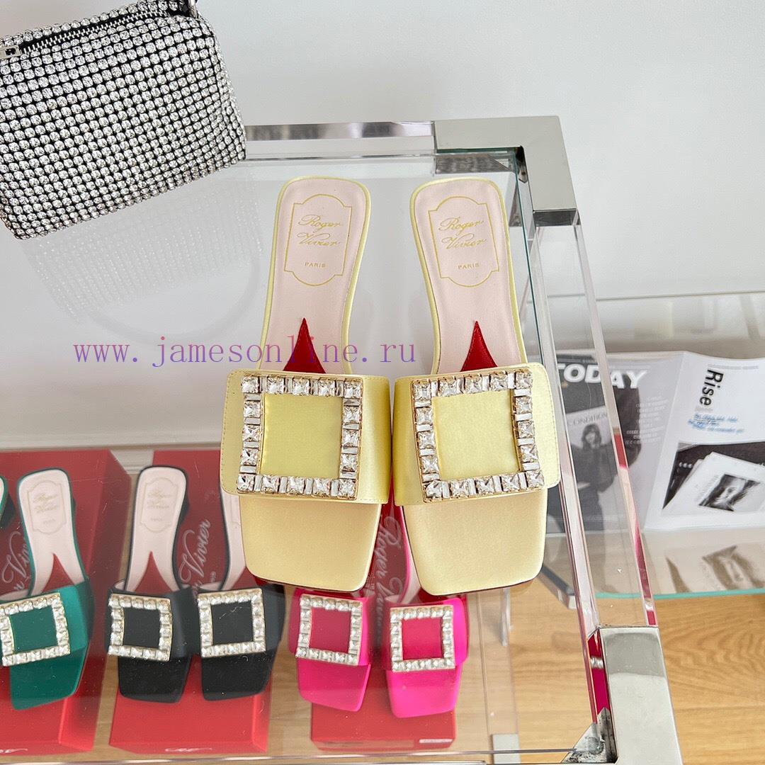 ️️* 𝓥/Biki Love 4.5cm Diamond Thread Satin High Heels-Black Yellow Grey Green Rose Red-Matercw7mk94j
