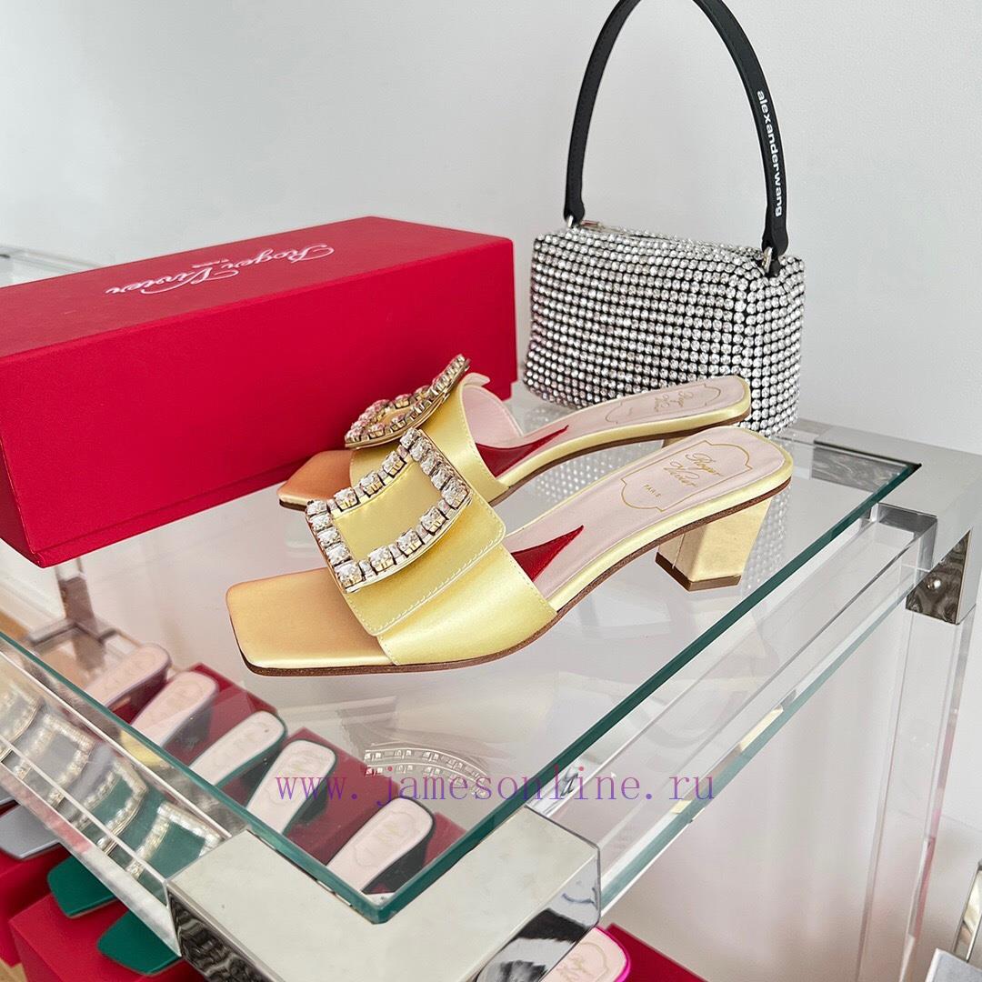 ️️* 𝓥/Biki Love 4.5cm Diamond Thread Satin High Heels-Black Yellow Grey Green Rose Red-Matercw7mk94j - Image 8