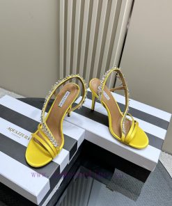 AQUAZZURA Golden Pineapple 2024 𝐒𝐒𝐧𝐞𝐰 Spring/Summer New Water Diamond High Heels Aquazzura/Pvrp49ea1